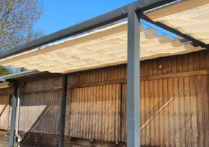 pergola voile ombrage ouverte